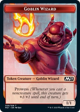 Image for Goblin Wizard // Treasure Double-Sided Token (8 // 15) (Core Set 2021) - Magic: The Gathering