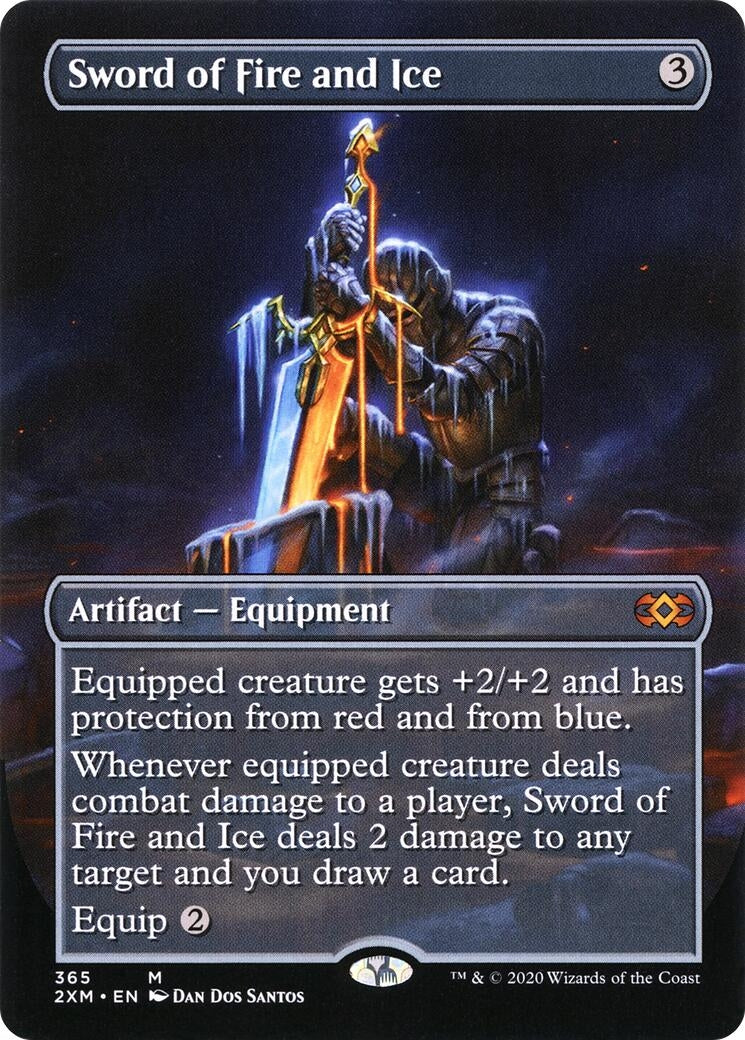 Image for Sword of Fire and Ice (Borderless) (365) (Double Masters) - Magic: The Gathering
