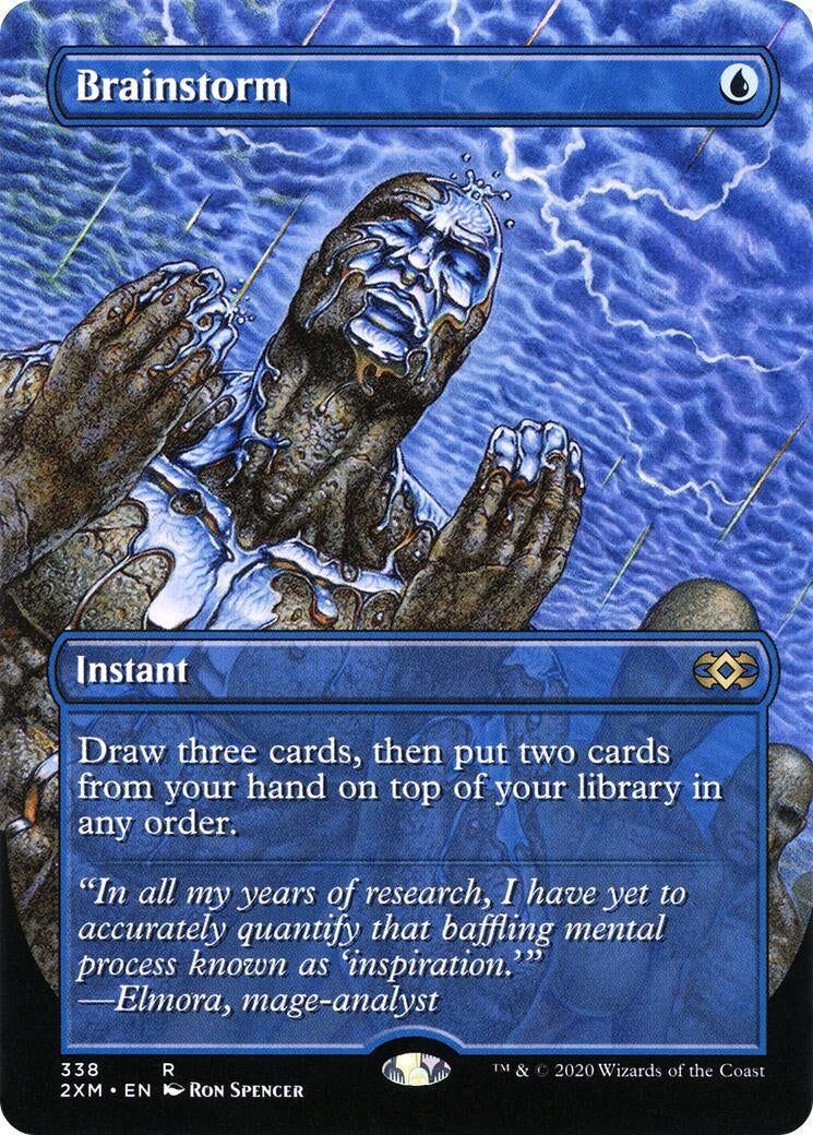 Image for Brainstorm (Borderless) (338) (Double Masters) - Magic: The Gathering