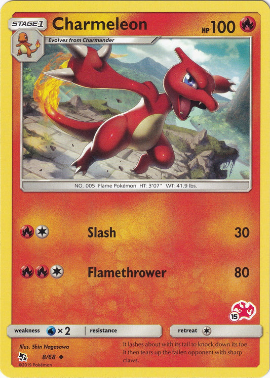 Image for Charmeleon - 8/68 (#15 Charizard Stamped) (008/068) (Battle Academy) - Pokemon
