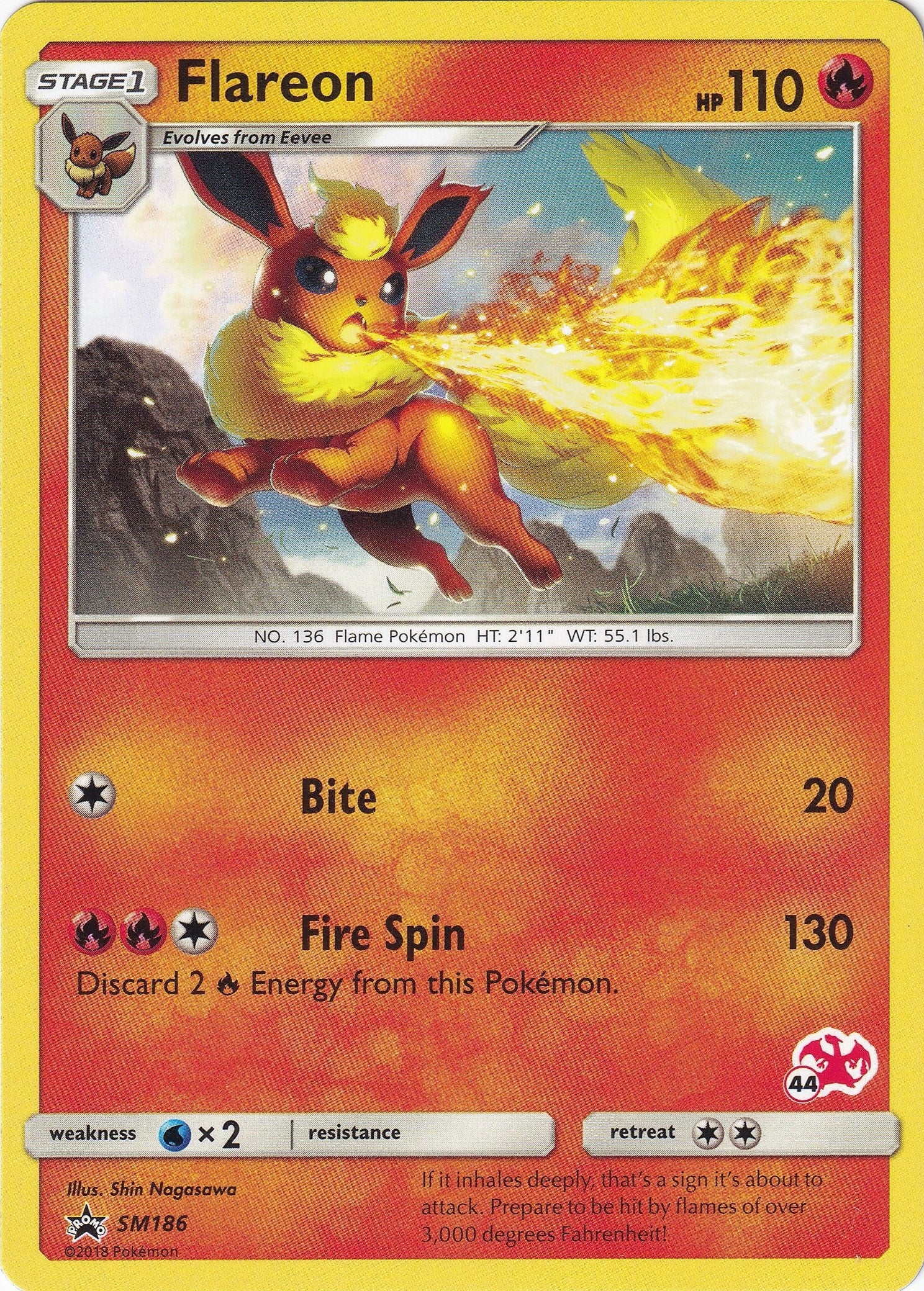 Image for Flareon - SM186 (#44 Charizard Stamped) (SM186) (Battle Academy) - Pokemon