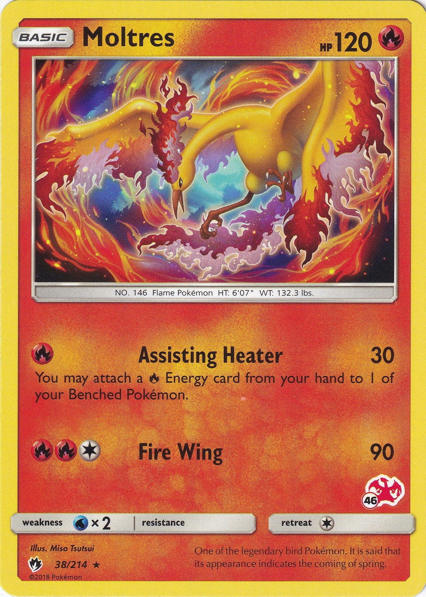 Image for Moltres - 38/214 (#46 Charizard Stamped) (038/214) (Battle Academy) - Pokemon