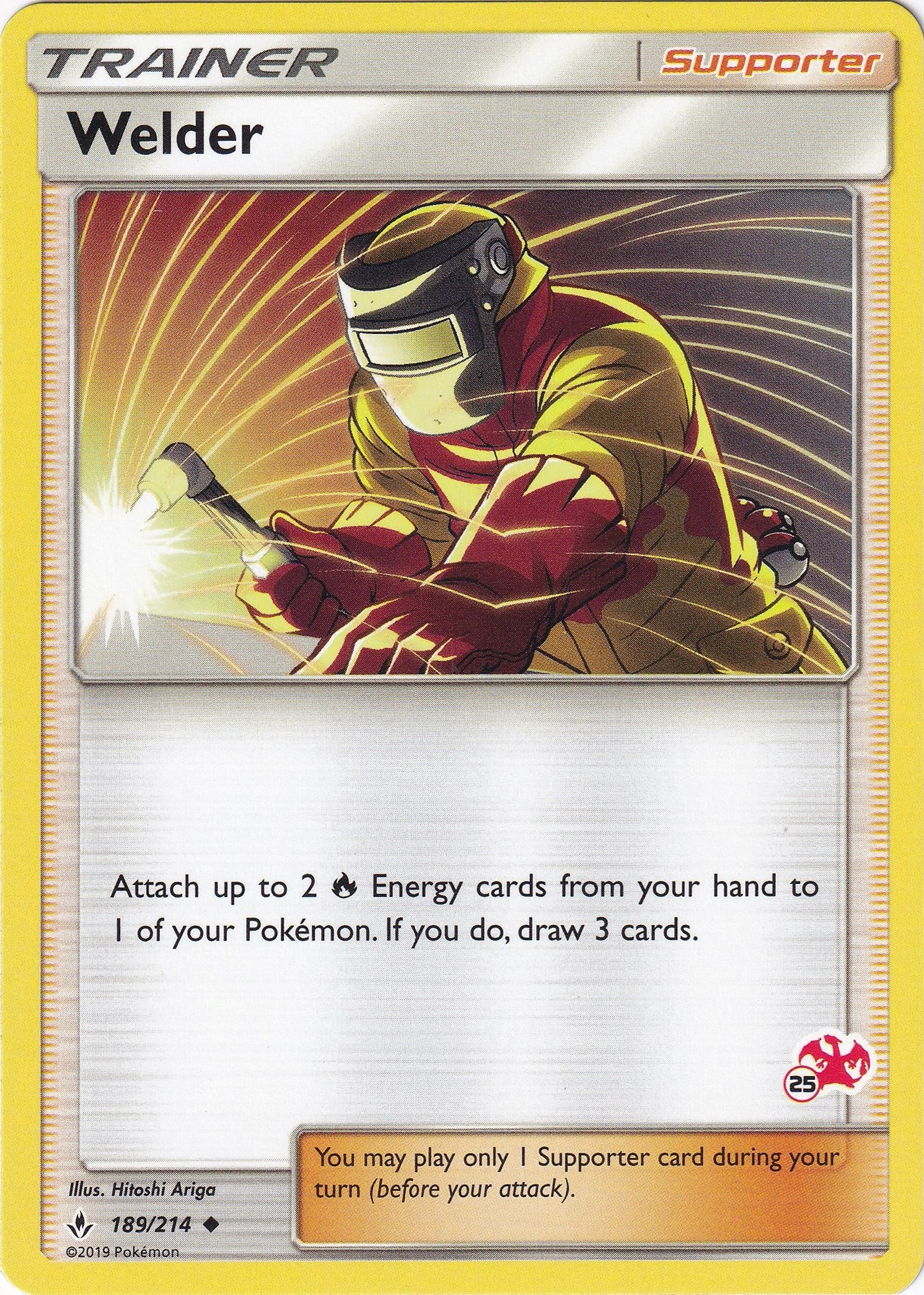 Image for Welder - 189/214 (#25 Charizard Stamped) (189/214) (Battle Academy) - Pokemon
