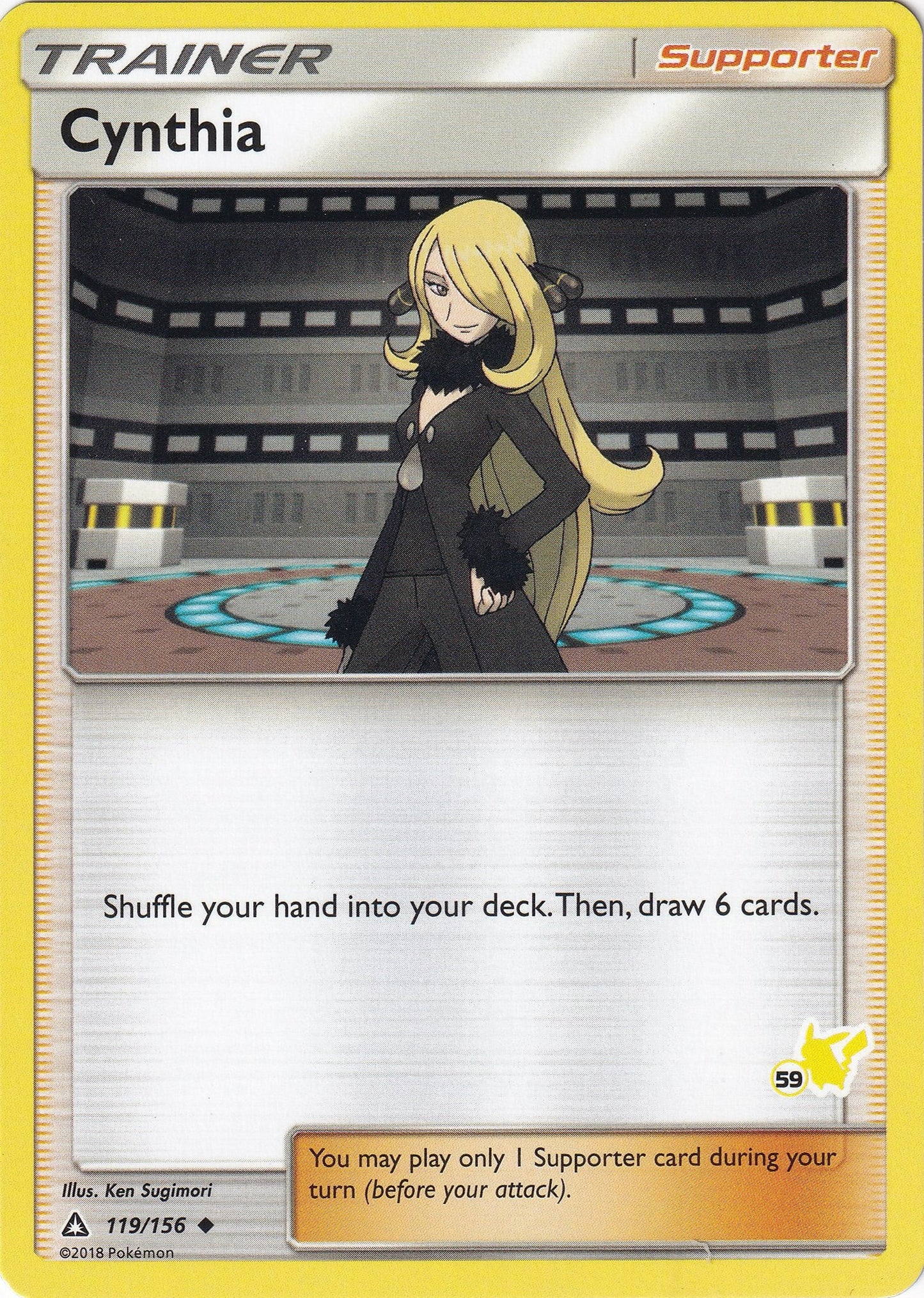 Image for Cynthia - 119/156 (#59 Pikachu Stamped) (119/156) (Battle Academy) - Pokemon