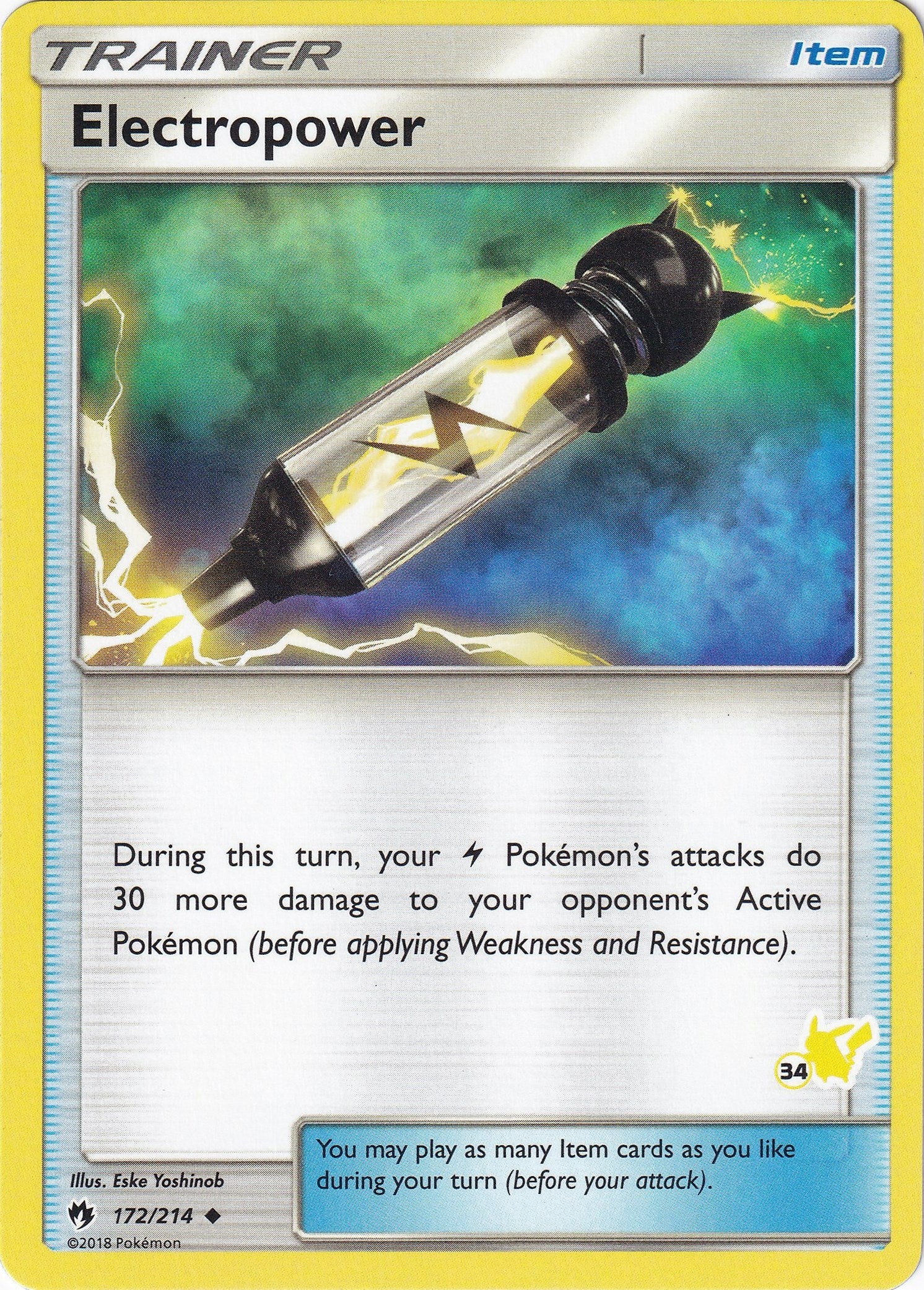 Image for Electropower - 172/214 (#34 Pikachu Stamped) (172/214) (Battle Academy) - Pokemon