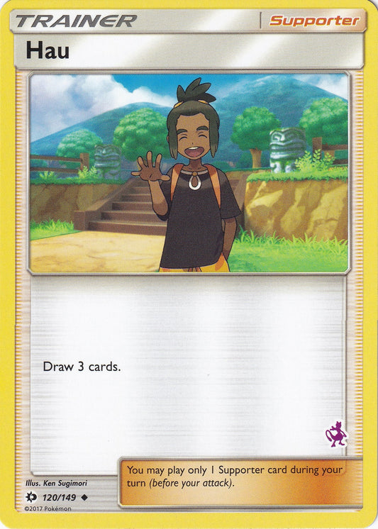 Image for Hau - 120/149 (Mewtwo Stamped) (120/149) (Battle Academy) - Pokemon