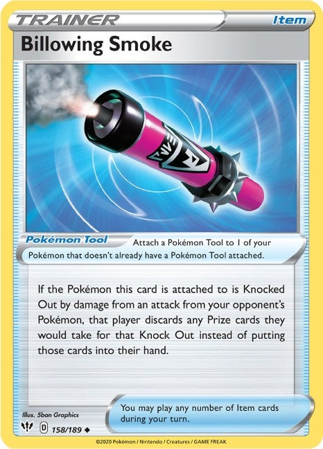 Image for Billowing Smoke (158/189) (SWSH03: Darkness Ablaze) - Pokemon