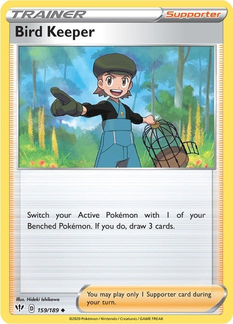 Image for Bird Keeper (159/189) (SWSH03: Darkness Ablaze) - Pokemon