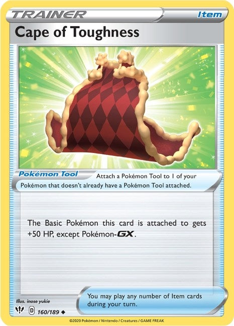 Image for Cape of Toughness (160/189) (SWSH03: Darkness Ablaze) - Pokemon