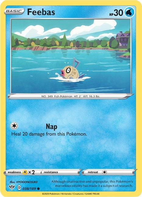 Image for Feebas (038/189) (SWSH03: Darkness Ablaze) - Pokemon
