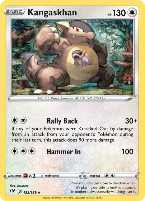 Image for Kangaskhan (133/189) (SWSH03: Darkness Ablaze) - Pokemon