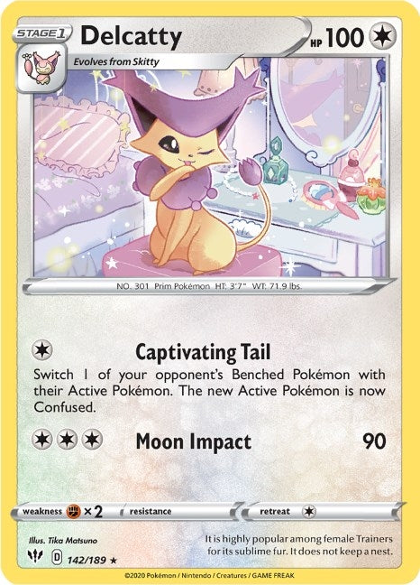 Image for Delcatty (142/189) (SWSH03: Darkness Ablaze) - Pokemon