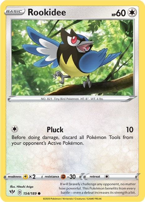 Image for Rookidee (154/189) (SWSH03: Darkness Ablaze) - Pokemon