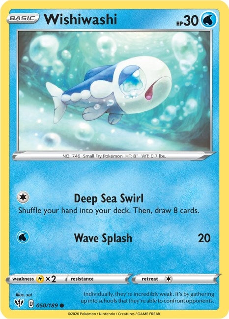 Image for Wishiwashi (050/189) (SWSH03: Darkness Ablaze) - Pokemon