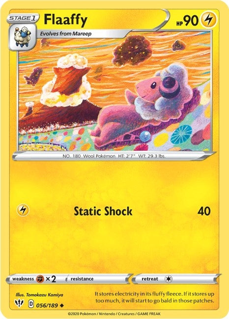 Image for Flaaffy (056/189) (SWSH03: Darkness Ablaze) - Pokemon