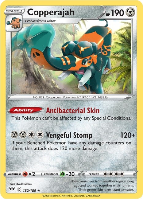 Image for Copperajah (132/189) (SWSH03: Darkness Ablaze) - Pokemon