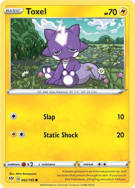 Image for Toxel (062/189) (SWSH03: Darkness Ablaze) - Pokemon