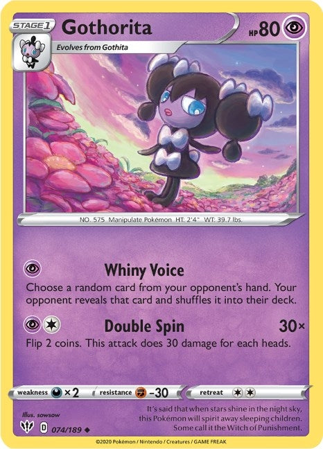 Image for Gothorita (074/189) (SWSH03: Darkness Ablaze) - Pokemon