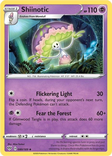 Image for Shiinotic (080/189) (SWSH03: Darkness Ablaze) - Pokemon