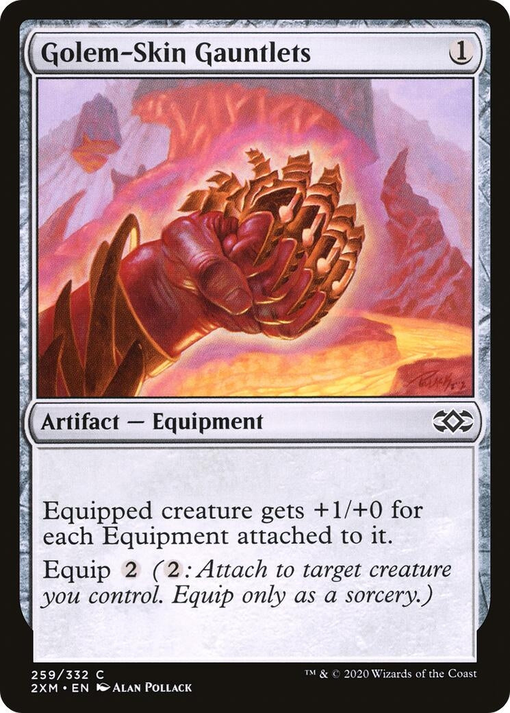 Image for Golem-Skin Gauntlets (259) (Double Masters) - Magic: The Gathering