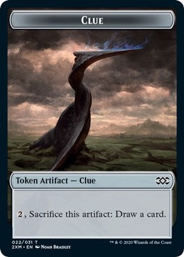 Image for Clue // Wurm (030) Double-Sided Token (22 // 30) (Double Masters) - Magic: The Gathering