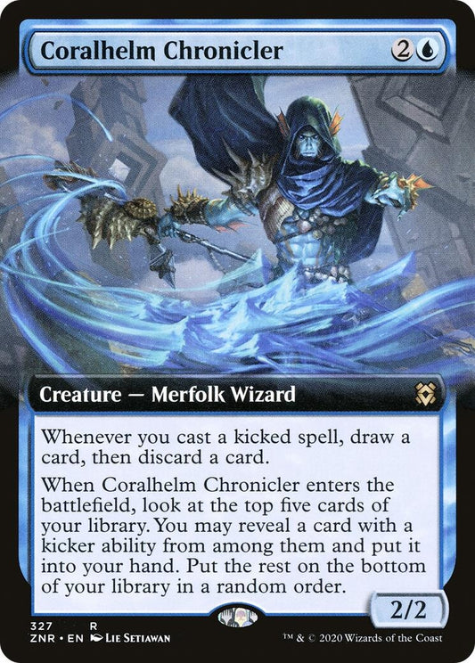 Image for Coralhelm Chronicler (Extended Art) (327) (Zendikar Rising) - Magic: The Gathering