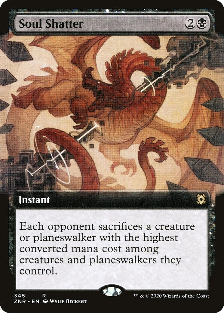 Image for Soul Shatter (Extended Art) (345) (Zendikar Rising) - Magic: The Gathering
