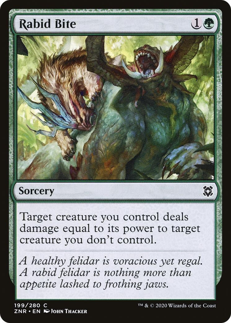 Image for Rabid Bite (199) (Zendikar Rising) - Magic: The Gathering