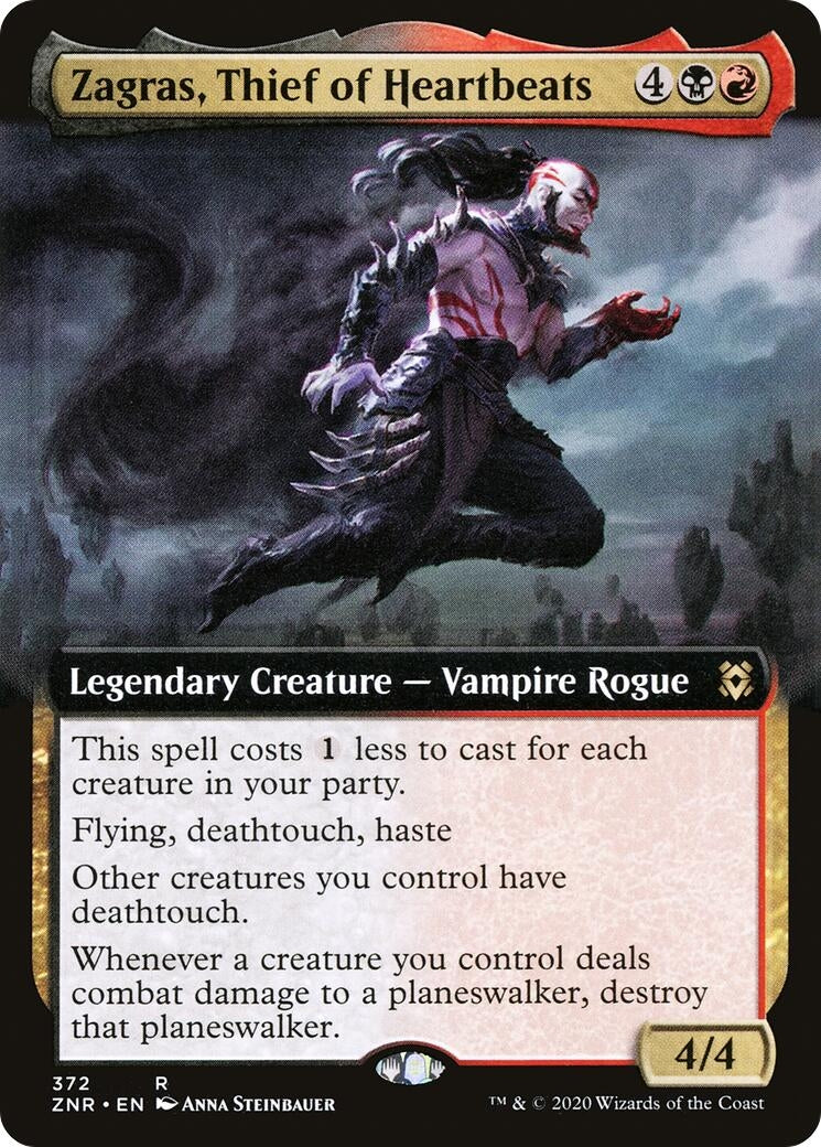 Image for Zagras, Thief of Heartbeats (Extended Art) (372) (Zendikar Rising) - Magic: The Gathering