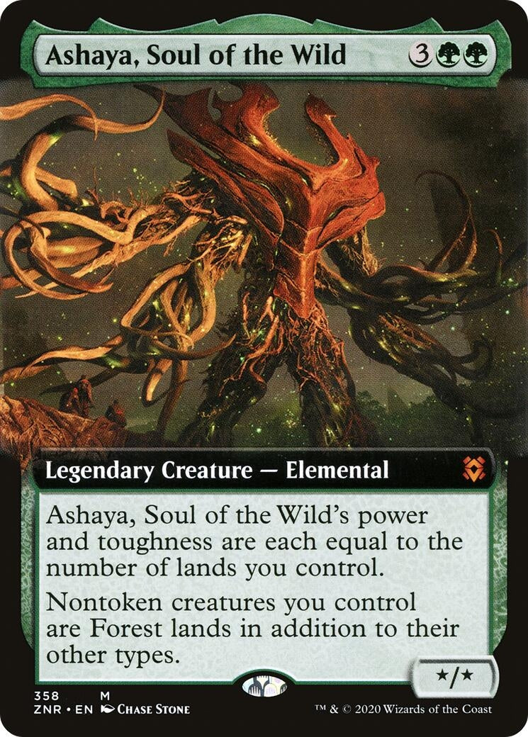 Image for Ashaya, Soul of the Wild (Extended Art) (358) (Zendikar Rising) - Magic: The Gathering