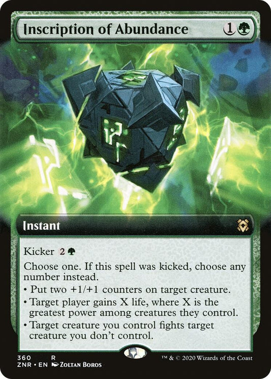 Image for Inscription of Abundance (Extended Art) (360) (Zendikar Rising) - Magic: The Gathering