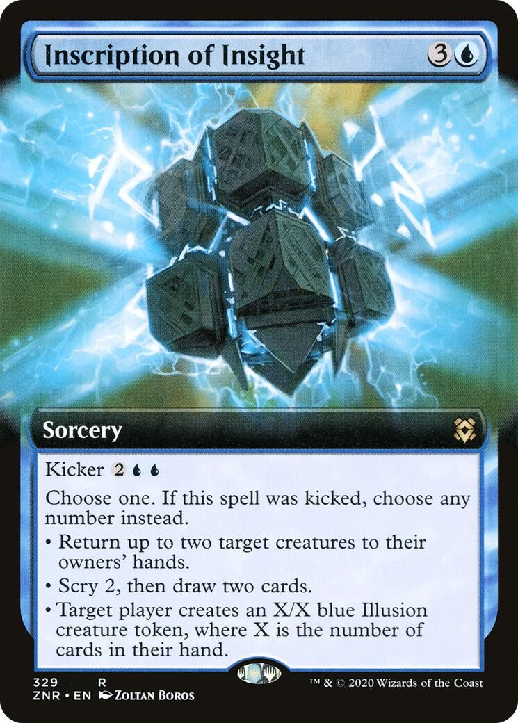 Image for Inscription of Insight (Extended Art) (329) (Zendikar Rising) - Magic: The Gathering