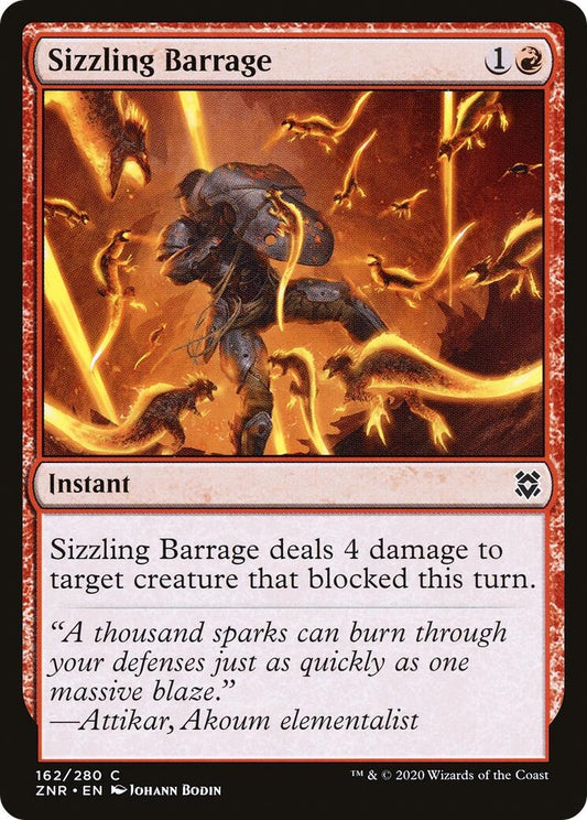 Image for Sizzling Barrage (162) (Zendikar Rising) - Magic: The Gathering