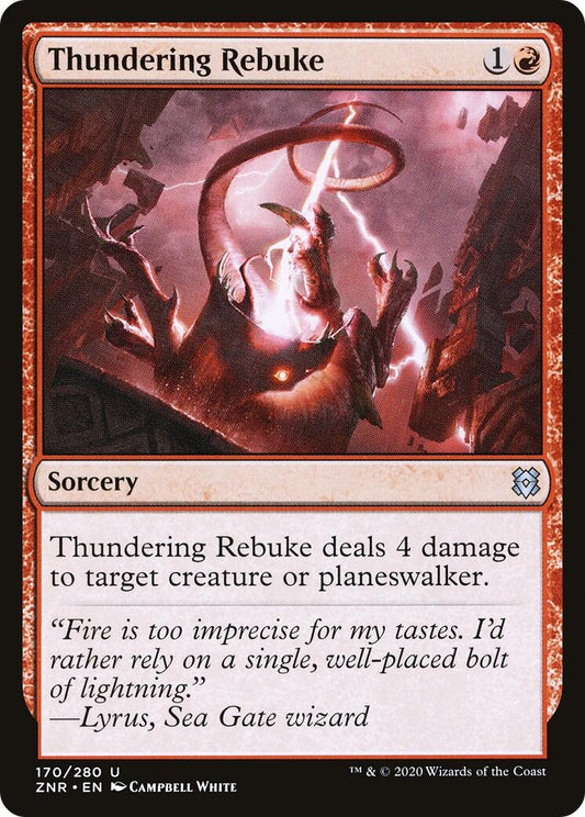 Image for Thundering Rebuke (170) (Zendikar Rising) - Magic: The Gathering