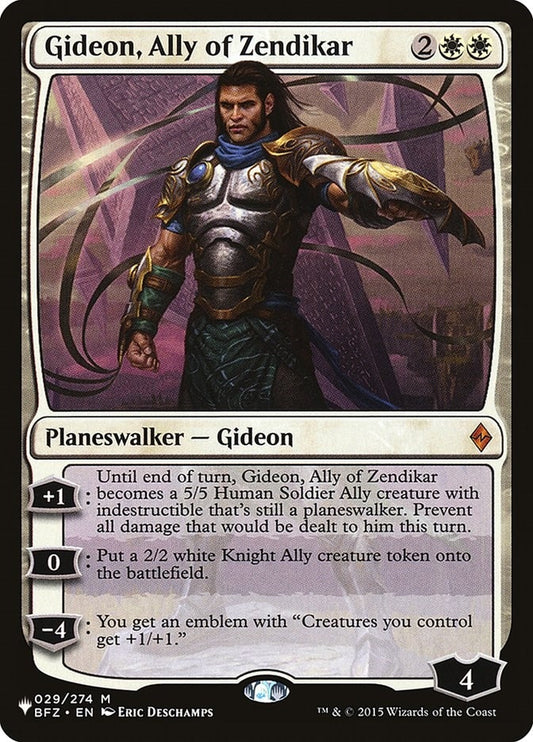 Image for Gideon, Ally of Zendikar (029/274) (The List Reprints) - Magic: The Gathering