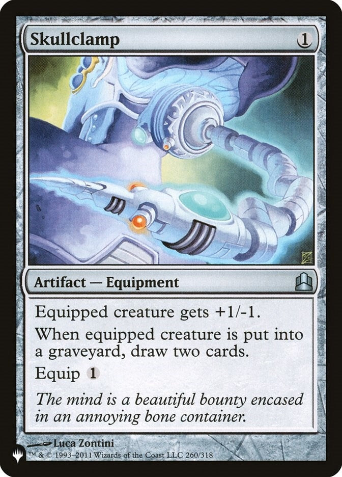 Image for Skullclamp (CMD) (260/318) (The List Reprints) - Magic: The Gathering
