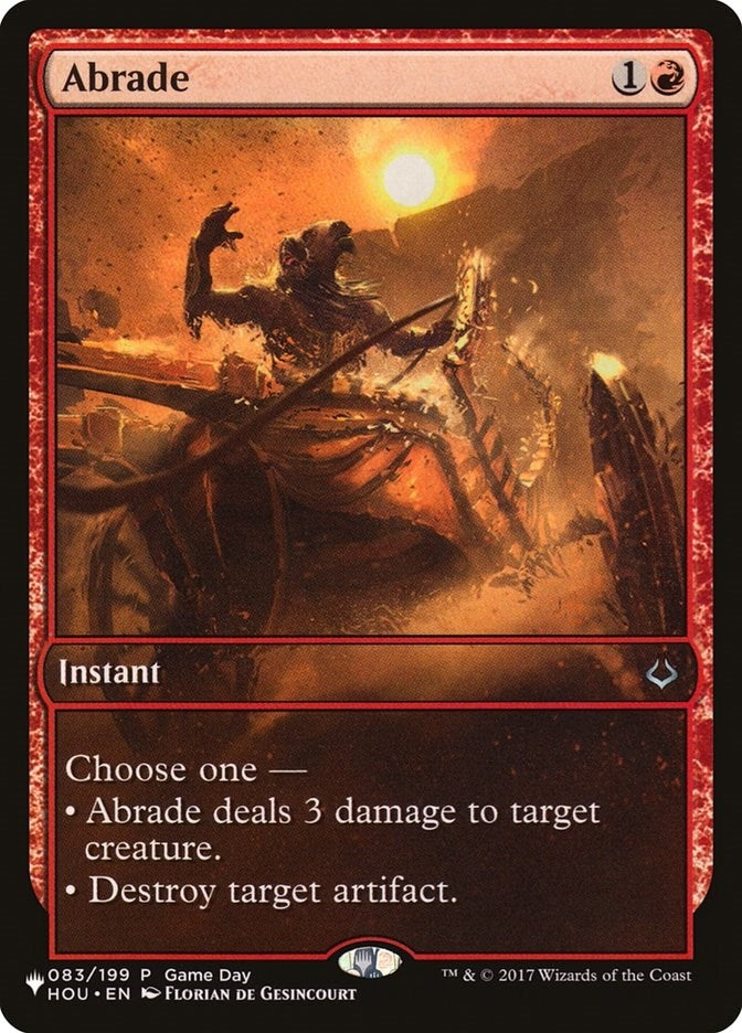 Image for Abrade (HOU) (083/199) (The List Reprints) - Magic: The Gathering
