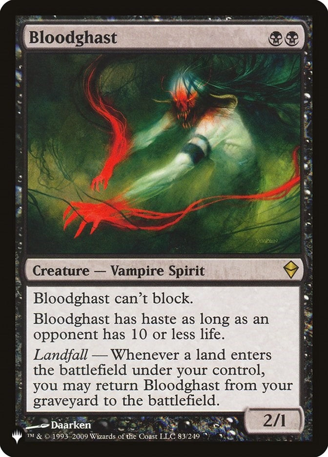 Image for Bloodghast (83/249) (The List Reprints) - Magic: The Gathering