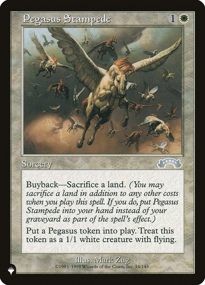 Image for Pegasus Stampede (14/143) (The List Reprints) - Magic: The Gathering