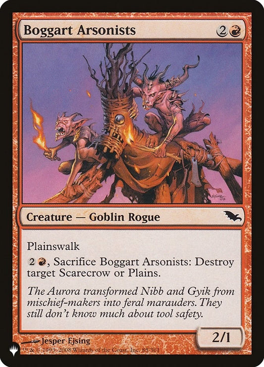 Image for Boggart Arsonists (85/301) (The List Reprints) - Magic: The Gathering