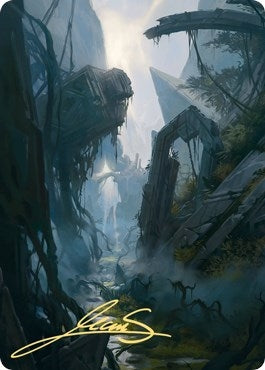 Image for Swamp Art Card (14/81) (Gold-Stamped Signature) (14) (Art Series: Zendikar Rising) - Magic: The Gathering