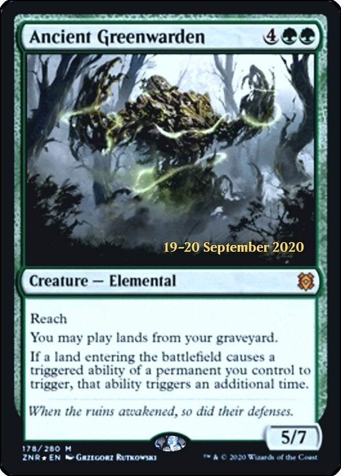 Image for Ancient Greenwarden (178) (Prerelease Cards) - Magic: The Gathering