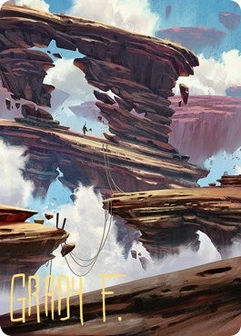 Image for Boulderloft Pathway Art Card (Gold-Stamped Signature) (22) (Art Series: Zendikar Rising) - Magic: The Gathering