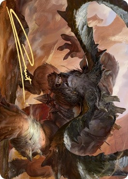 Image for Moraug, Fury of Akoum Art Card (Gold-Stamped Signature) (66) (Art Series: Zendikar Rising) - Magic: The Gathering