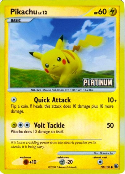 Image for Pikachu - 70/100 [Platinum] (070/100) (Burger King Promos) - Pokemon
