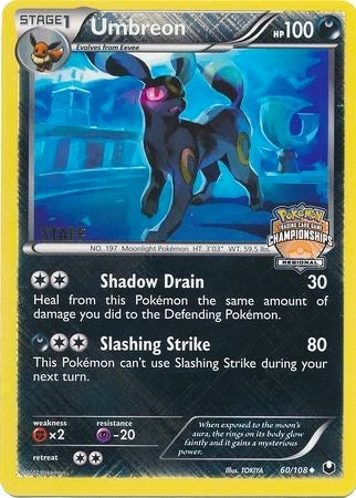 Image for Umbreon - 60/108 (Regional Championships) [Staff] (060/108) (League & Championship Cards) - Pokemon