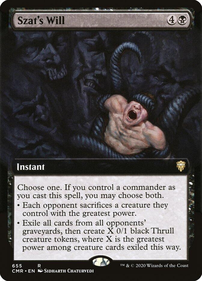 Image for Szat's Will (Extended Art) (655) (Commander Legends) - Magic: The Gathering