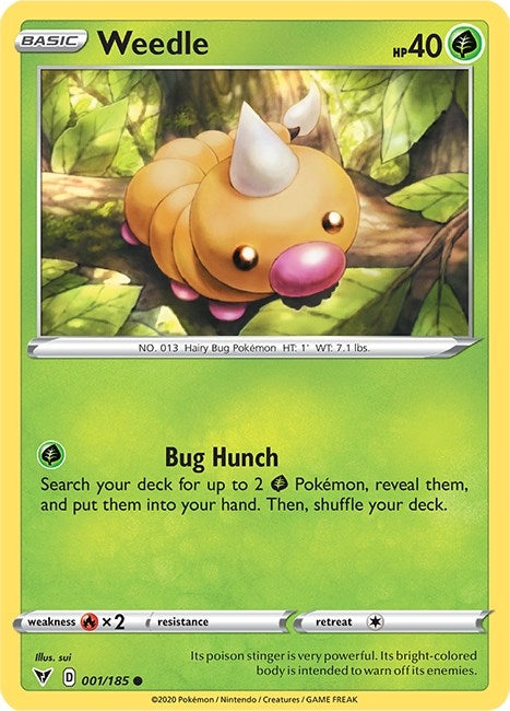 Image for Weedle (001/185) (SWSH04: Vivid Voltage) - Pokemon