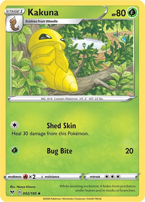 Image for Kakuna (002/185) (SWSH04: Vivid Voltage) - Pokemon