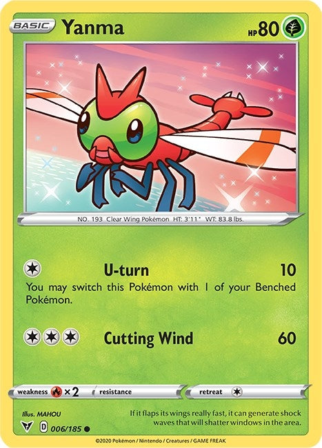 Image for Yanma (006/185) (SWSH04: Vivid Voltage) - Pokemon
